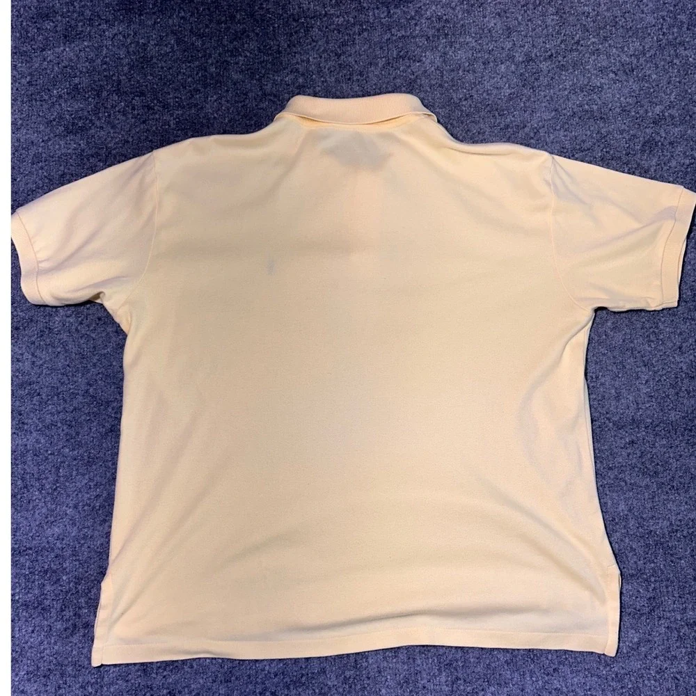 Ralph Lauren Polo Sport Mens Large Yellow Short Sleeve Pique Polo Shirt